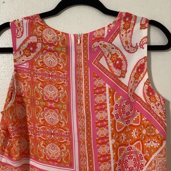 Rose + Olive Colorful Bohemian Paisley Boho Chic Summer Casual Sleeveless Top S - Picture 6 of 8
